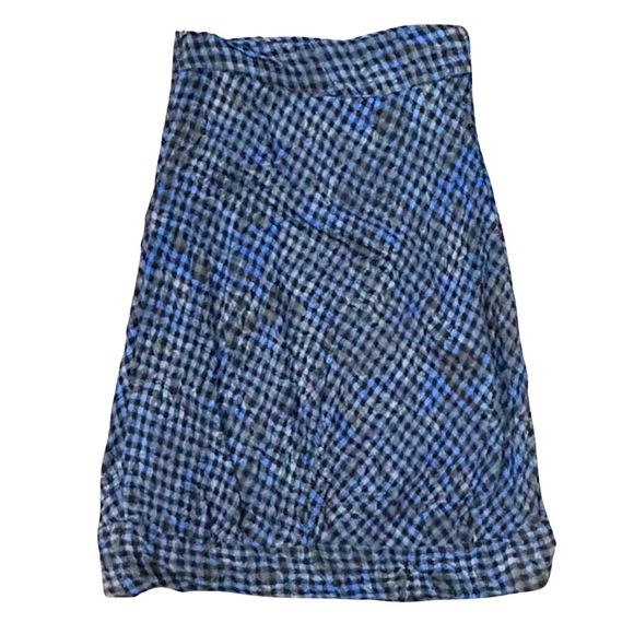 Crea Concept Blue Knit Top & Wool Blend Plaid Skirt Set (EU 42/44) - Picture 3 of 8